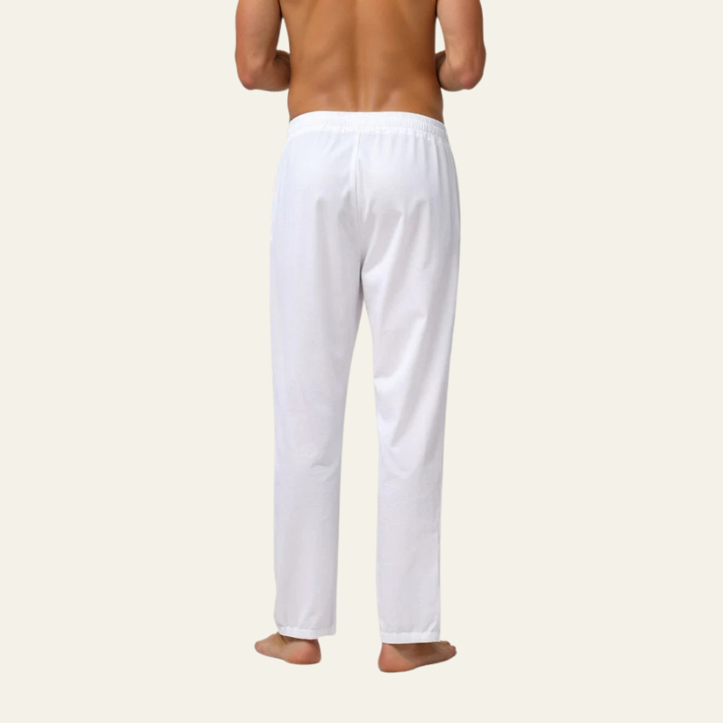 The Amalfi Cotton & Linen Drawstring Trousers