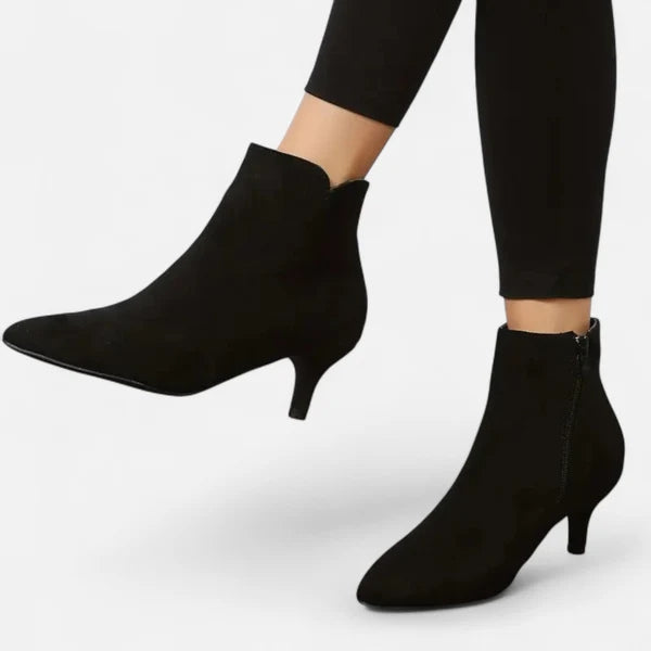 The Siena Suede Zip Ankle Boots