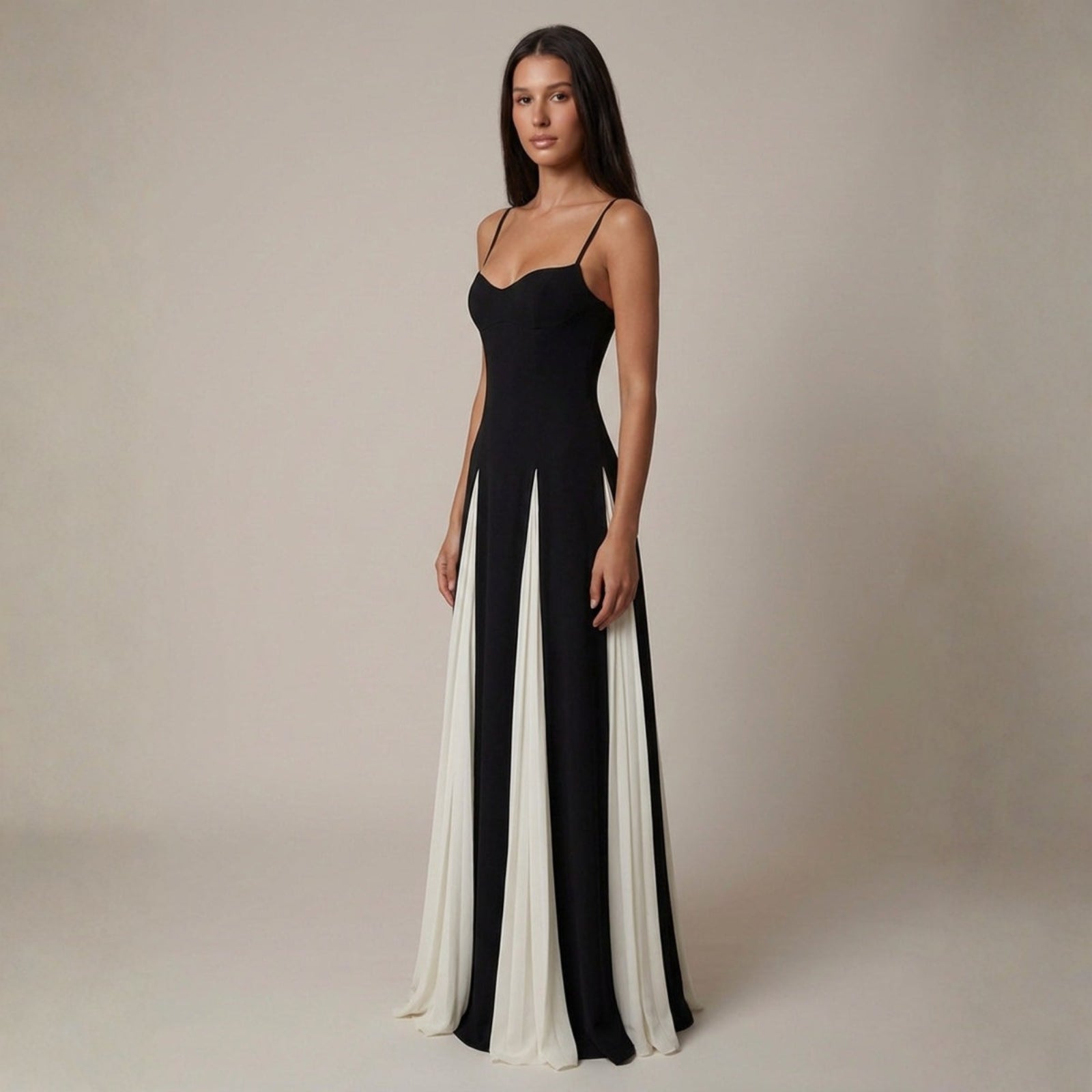 The Atlas Contrast Panel Maxi Dress