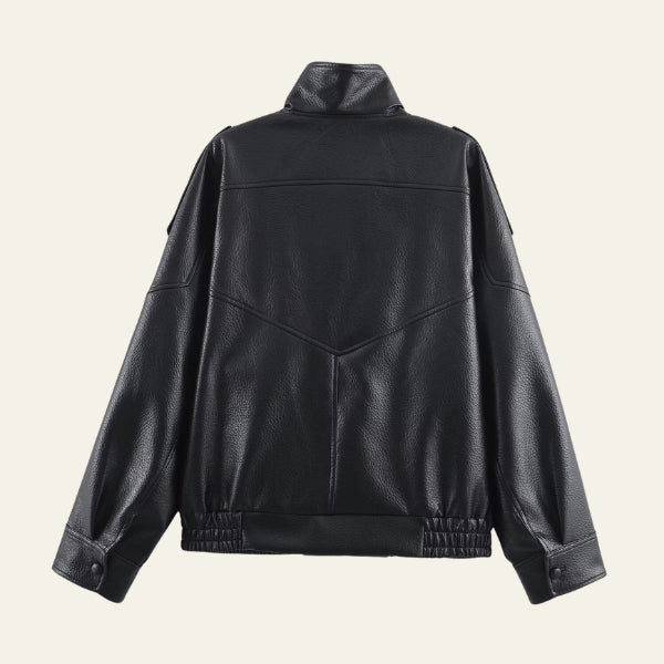 The Lucille Asymmetrical Leather Jacket