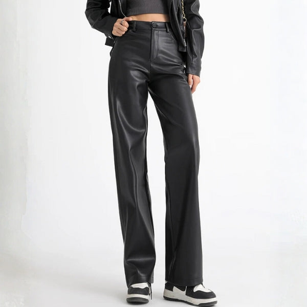The Soho High-Waist Leather Trousers