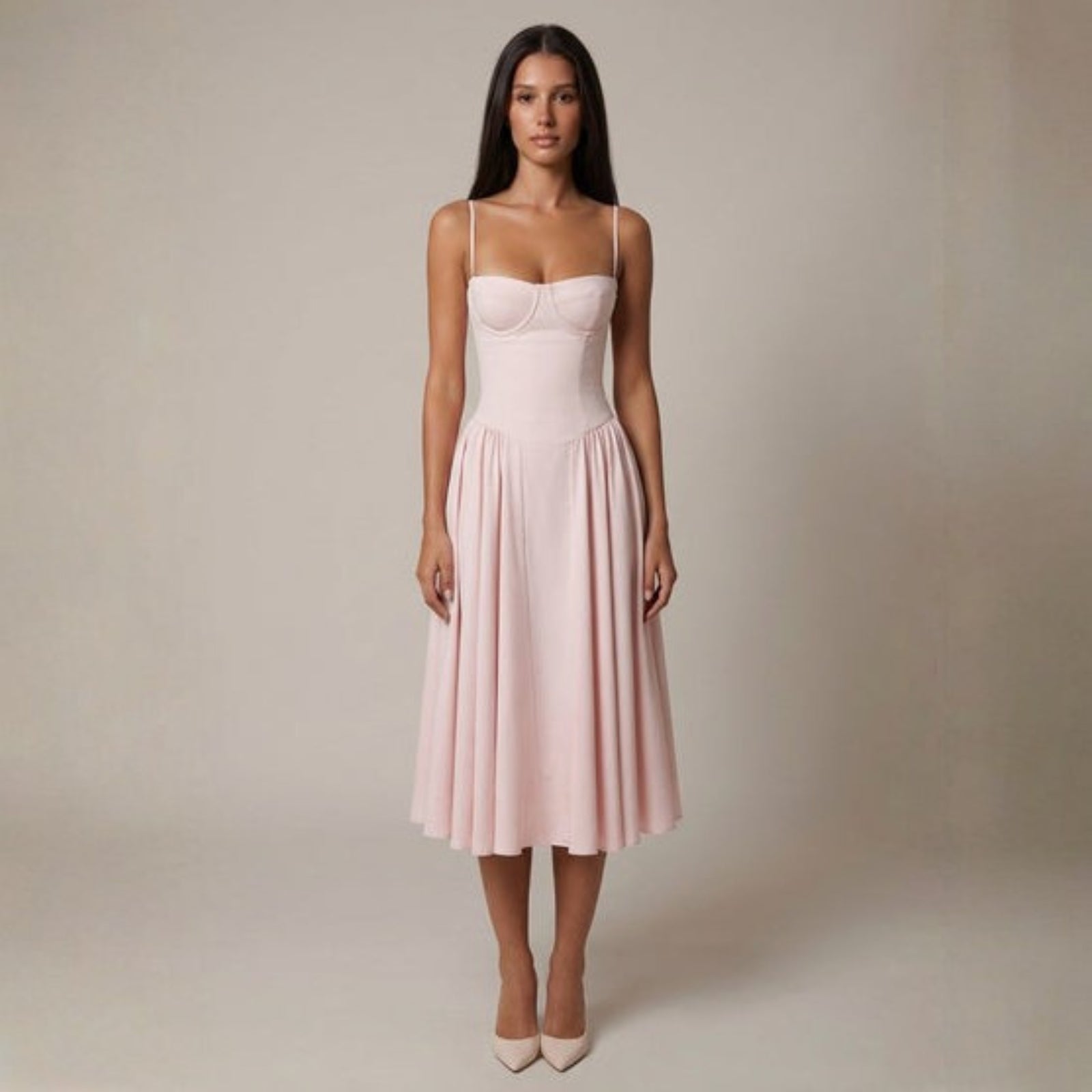 The Sorrento Bustier Pleated Dress