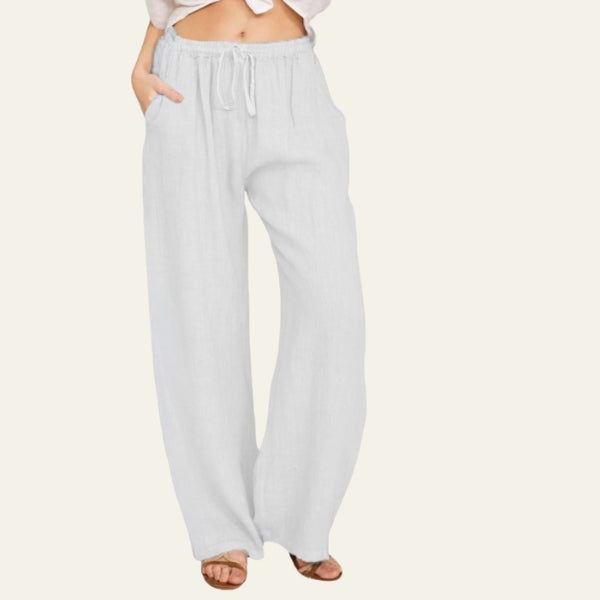 The Riviera Drawstring Wide-Leg Trousers