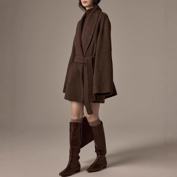 The Aspen Belted Wrap Coat