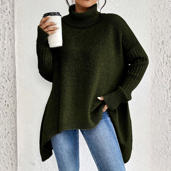 The Aspen Ribbed Turtleneck Oversized Sweater