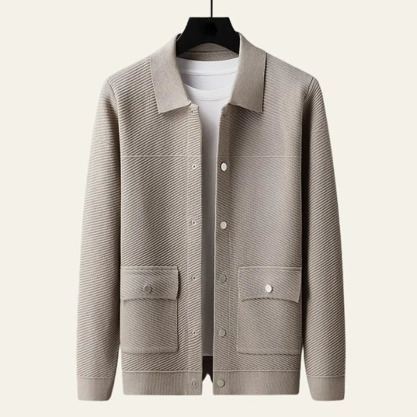 The Hudson Ribbed Snap-Front Cardigan
