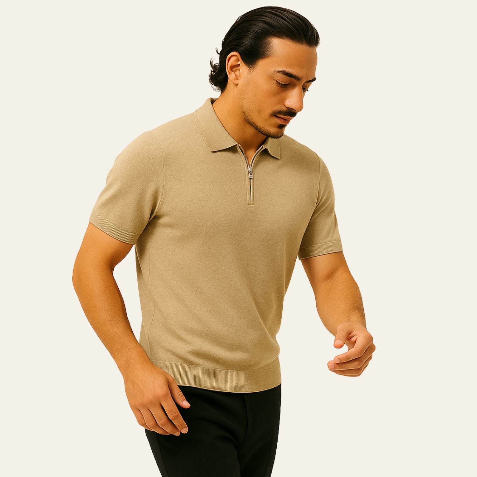 The Marbella Mesh Zip Polo