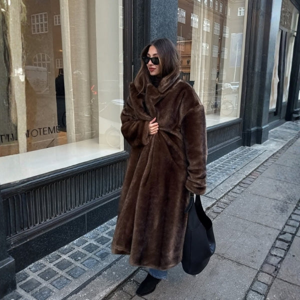 The Aspen Maxi Plush Faux-Fur Coat