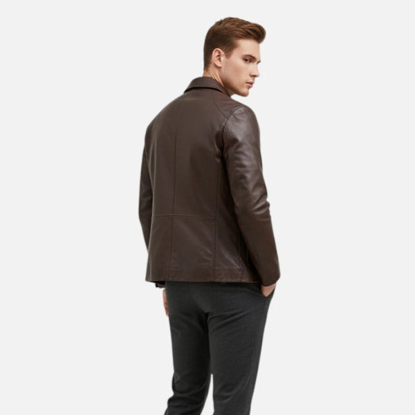 The Turin Leather Polo Jacket