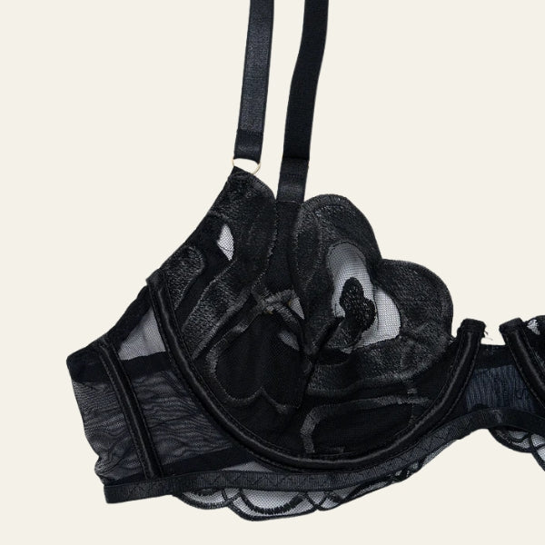 The Valentine Heart-Appliqué Lingerie Set