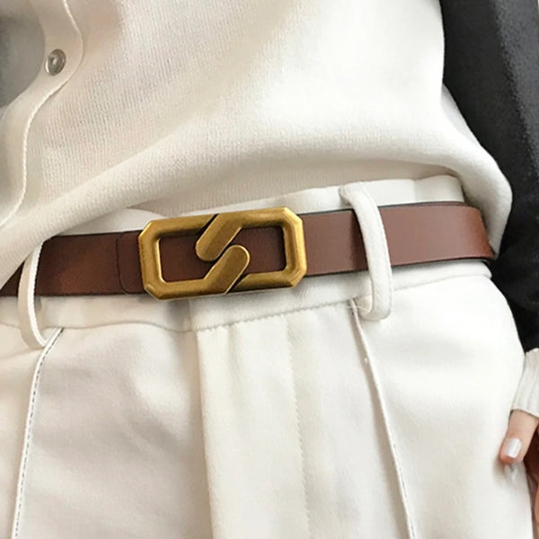 The Odessa Link-Buckle Slim Belt