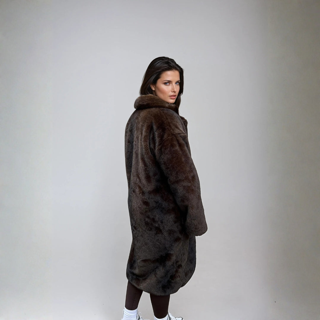 The Vienna Long Plush-Fur Coat