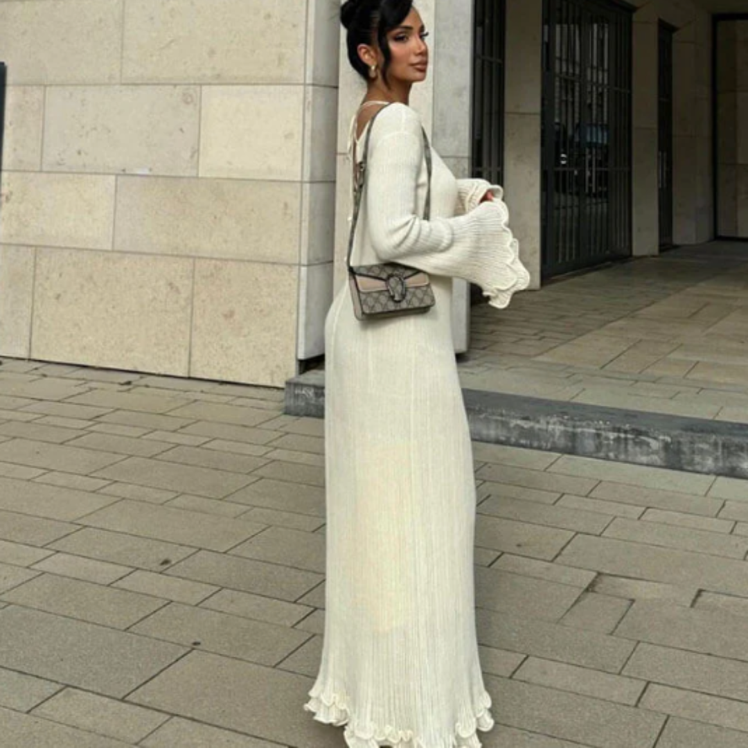 The Lucerne Pleated Maxi Dress