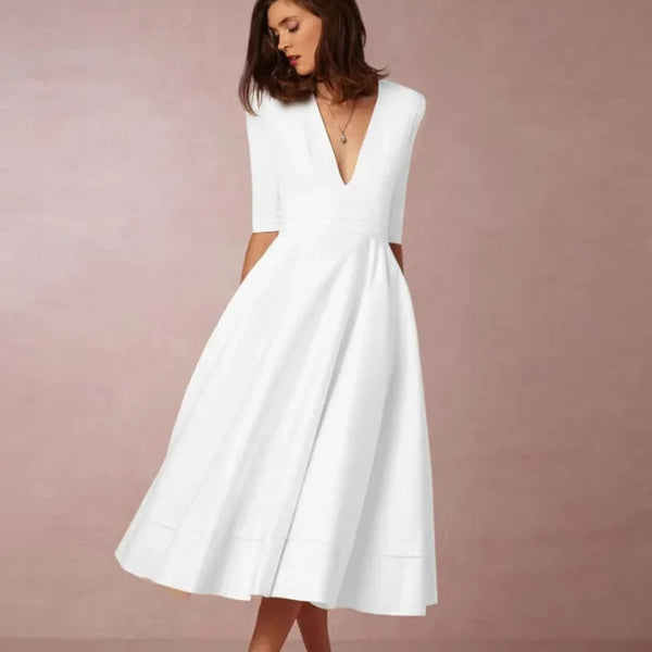 The Valencia Structured Midi Dress