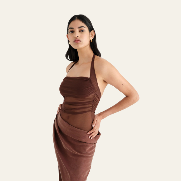 The Lisbon Draped Evening Dress