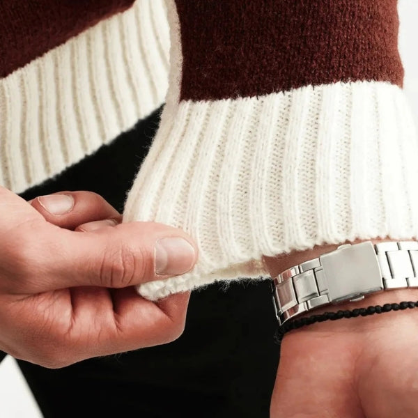 The Atlas Colorblock Textured Knit Sweater