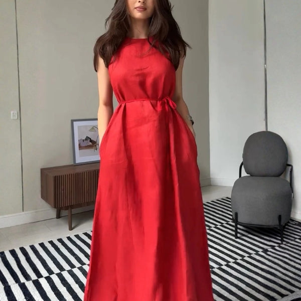 The Provence Belted Maxi Dress