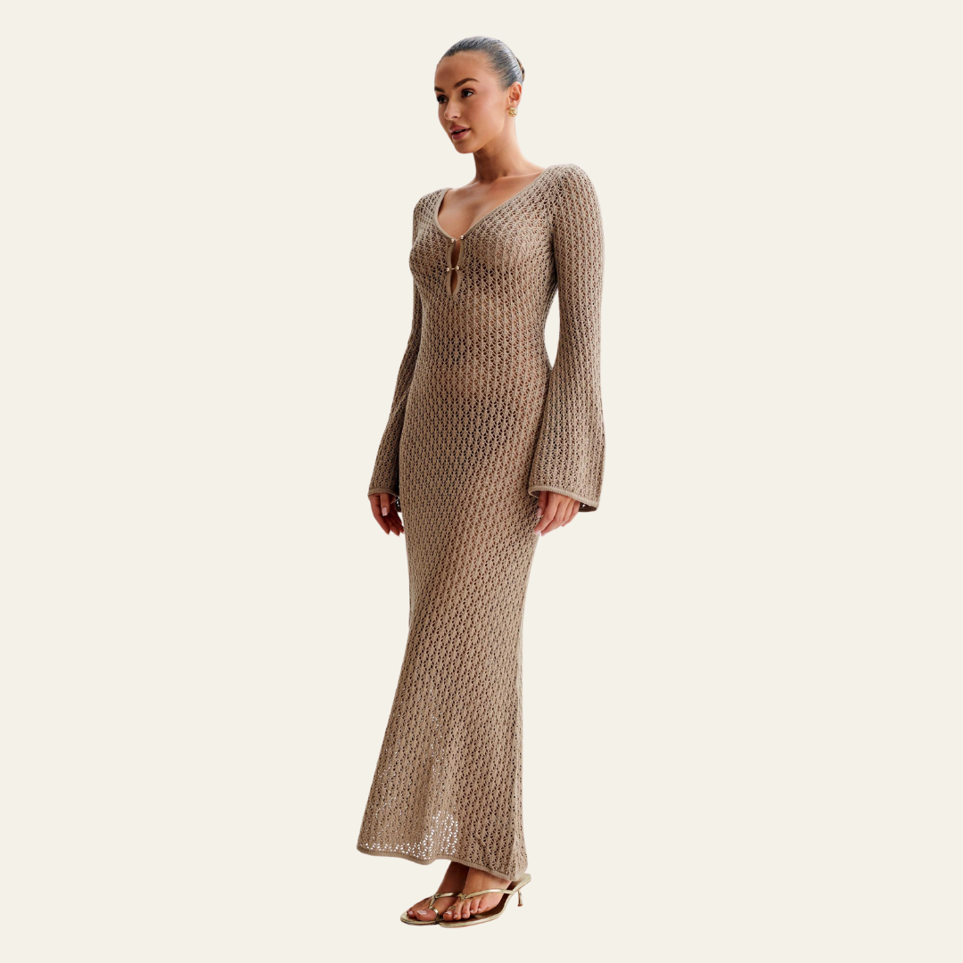 The St. Moritz Knit Beach Maxi Dress