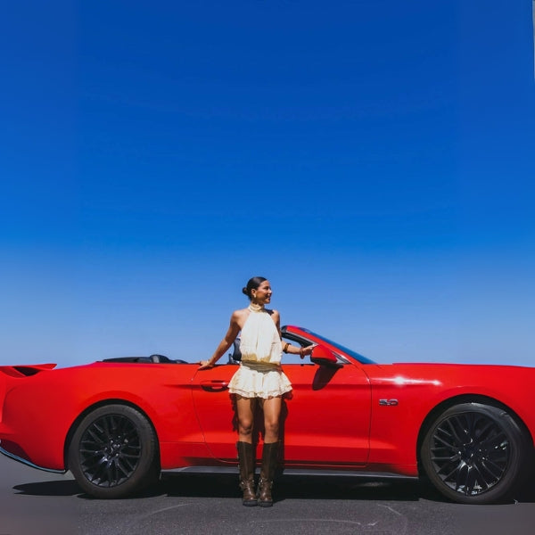 The Loren Apricot Draped Mini Dress