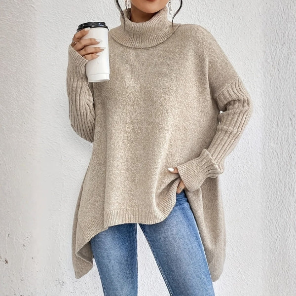 The Aspen Ribbed Turtleneck Oversized Sweater