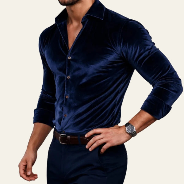 The Kensington Velvet-Touch Button Shirt