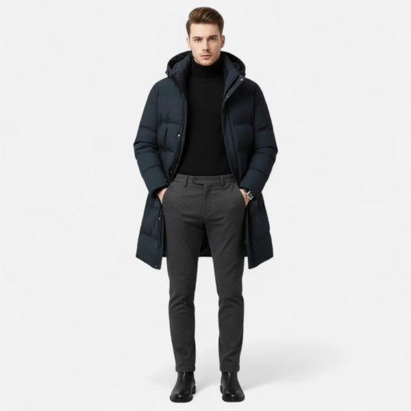 The Aspen Hooded Quilted Long Puffer Jacket
