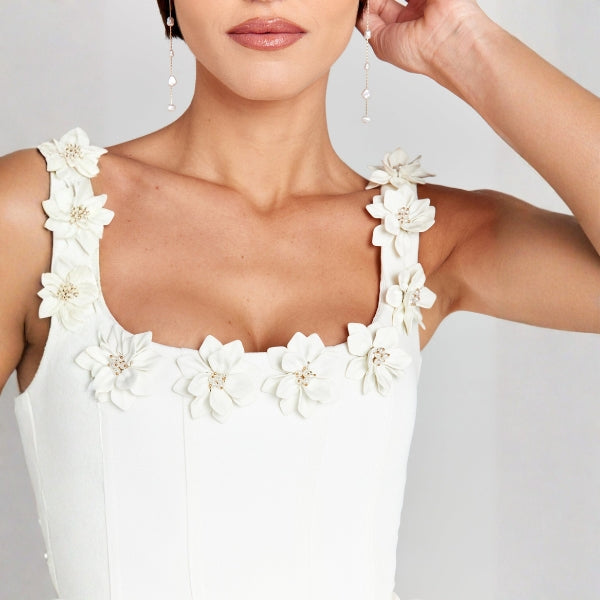 The Capri Floral-Strap Mini Dress