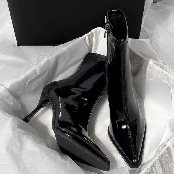 The Monaco Pointed-Toe Zip Ankle Boots