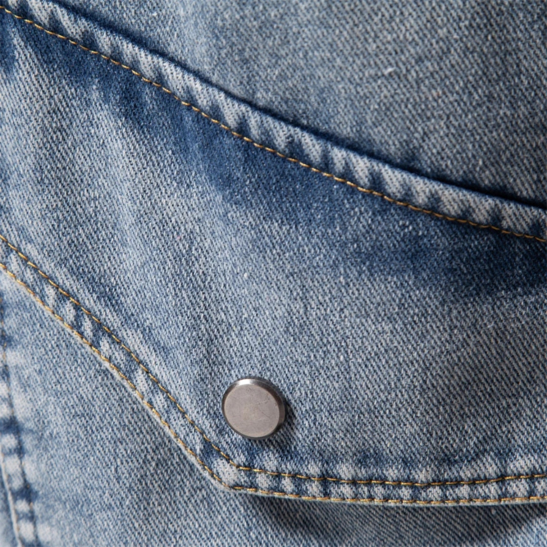 The Aspen Shearling-Collar Denim Jacket