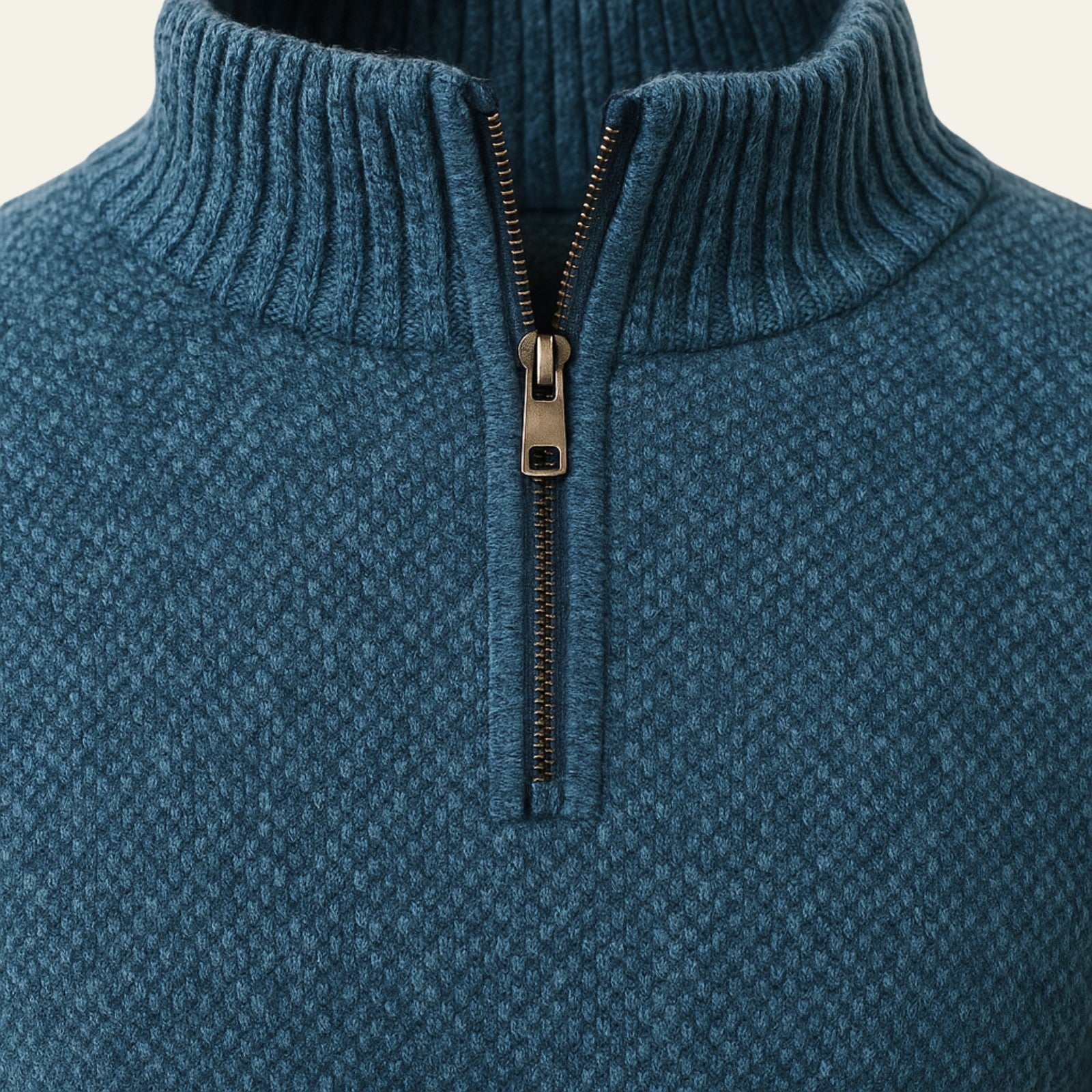 The Marseille Textured Zip Knit Sweater