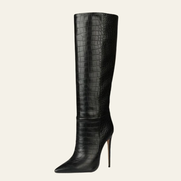 The Prague Stone Stiletto Boot