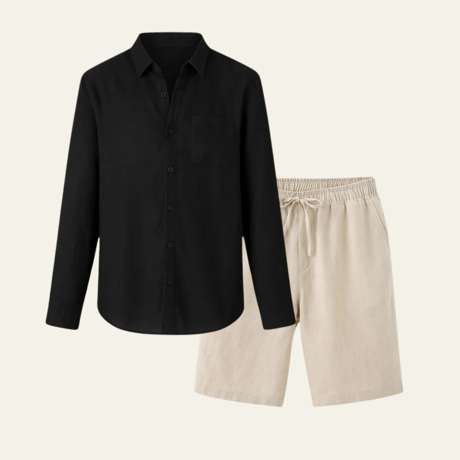 The Solstice Linen Set Beige