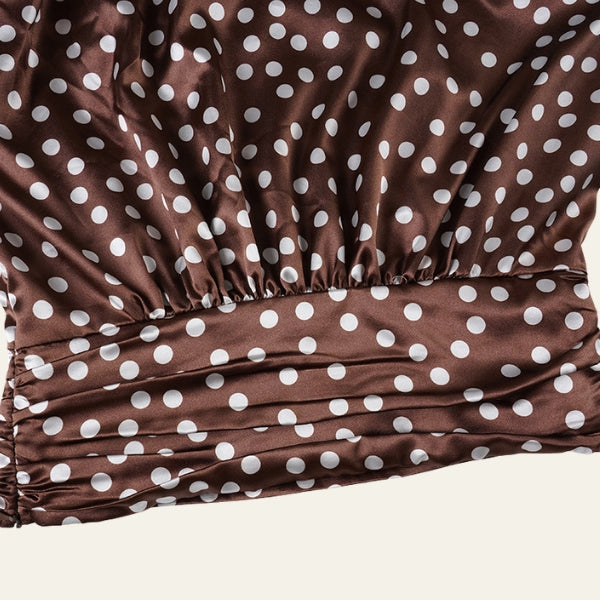The Vienna Tie-Neck Polka Dot Blouse