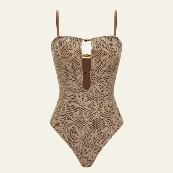The Sorrento Beaded Mesh Swimsuit