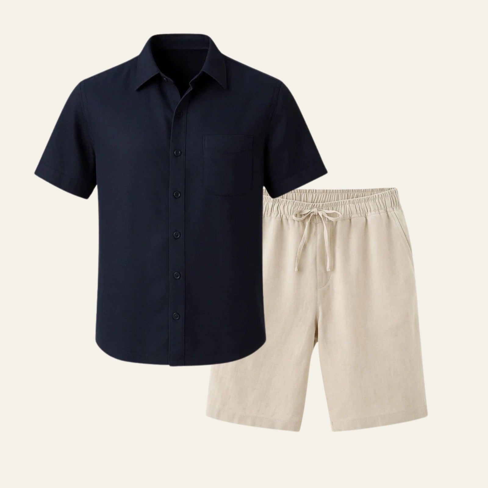 The Riviera Linen Set Beige