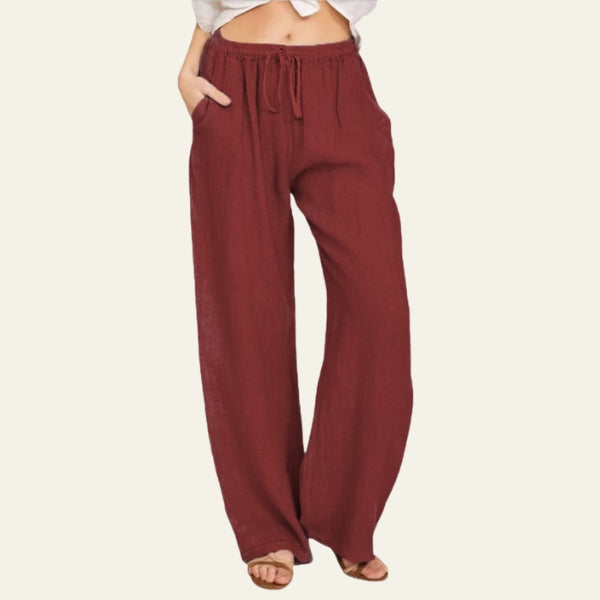 The Riviera Drawstring Wide-Leg Trousers