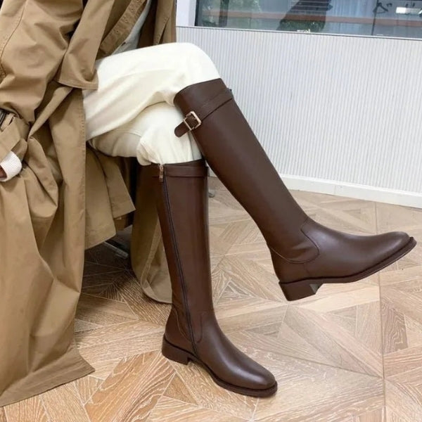 The Florence Buckle Knee-High Boots