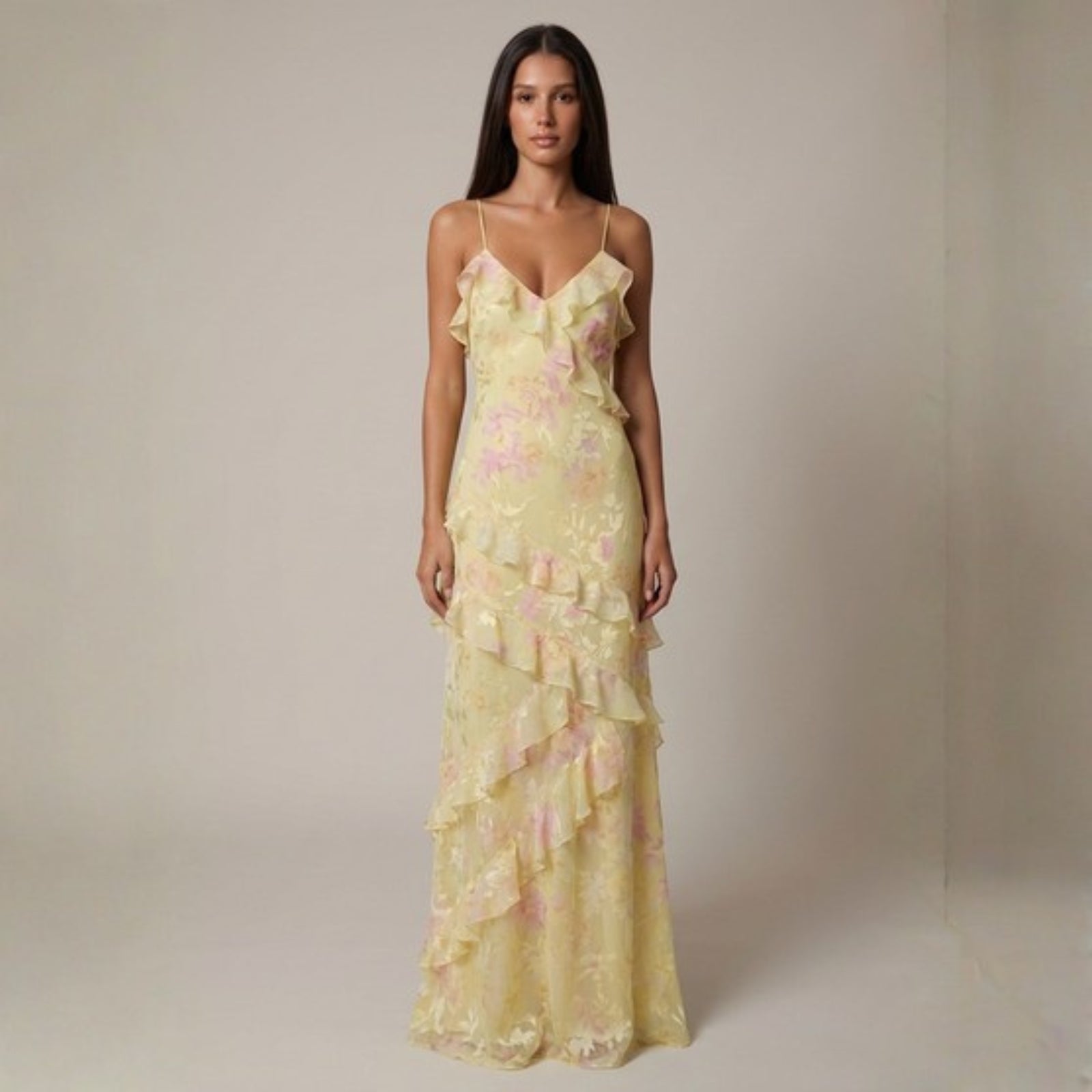 The Marbella Ruffle Tiered Maxi Dress
