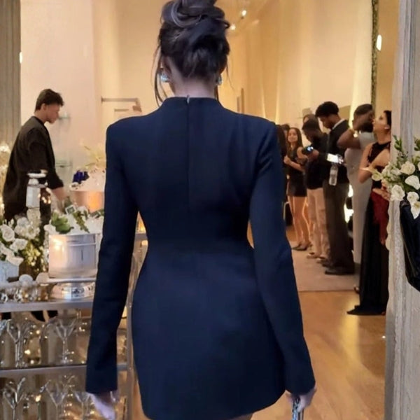 The Monaco Cutout Long-Sleeve Mini Dress
