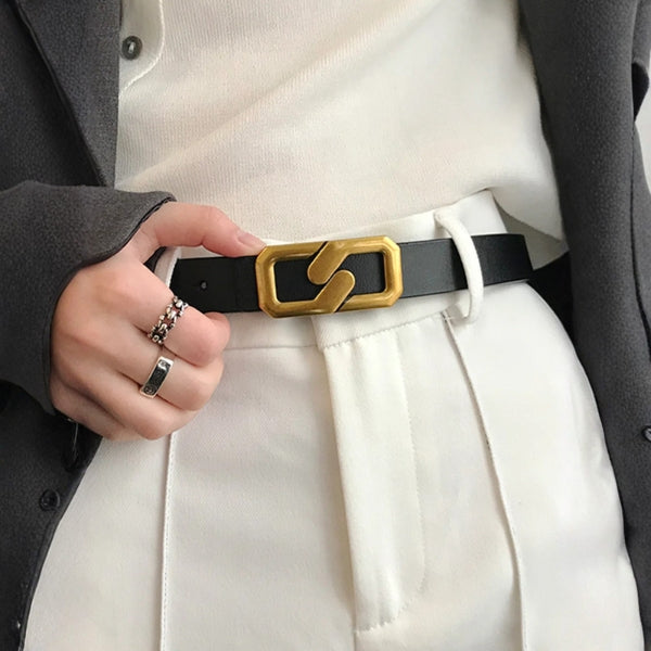 The Odessa Link-Buckle Slim Belt