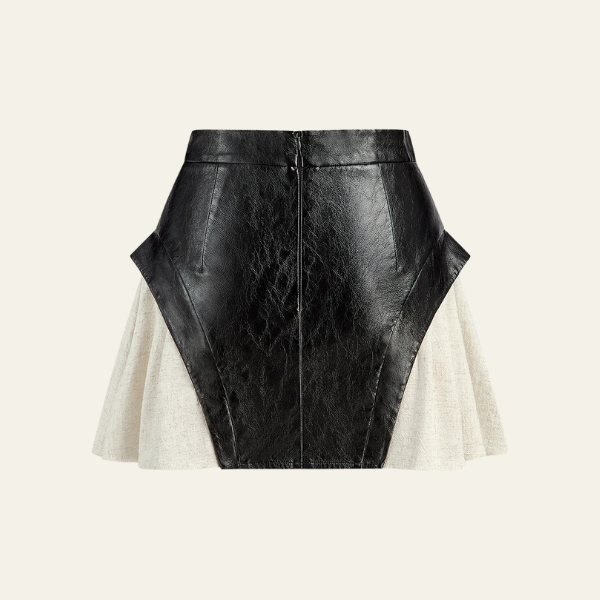The Vesper Contrast Panel Mini Skirt