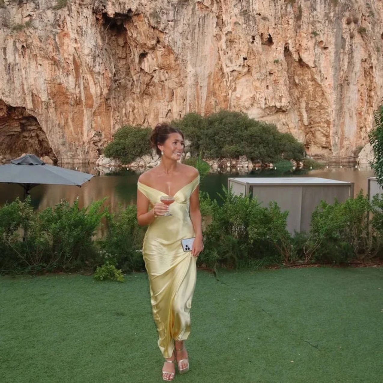 The Capri Off-Shoulder Maxi Dress