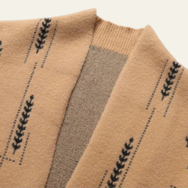 The Kyoto Patterned Open-Front Cardigan