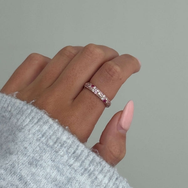 The Valentina Gradient Crystal Band Ring