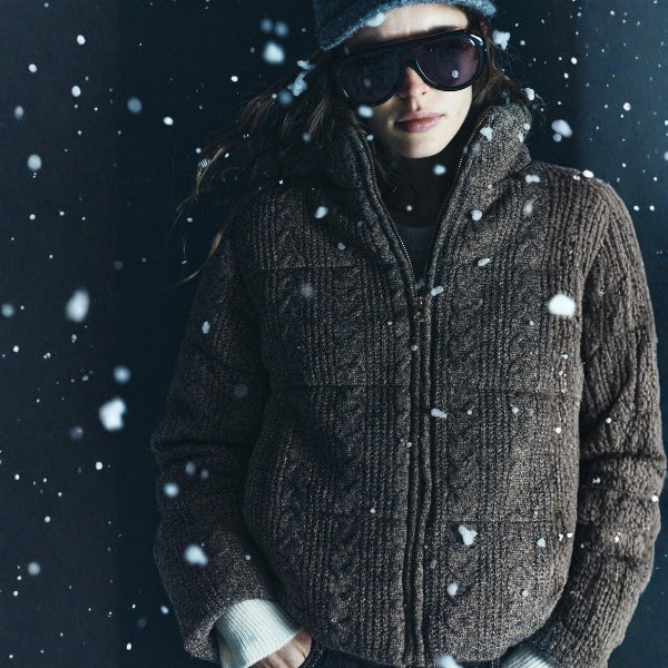 The Aspen Textured Zip Puffer Jacket