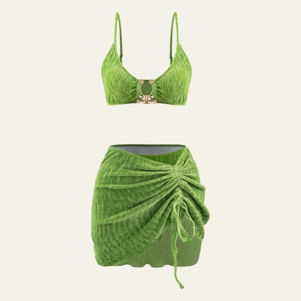 The Capri Ruched Three-Piece Set