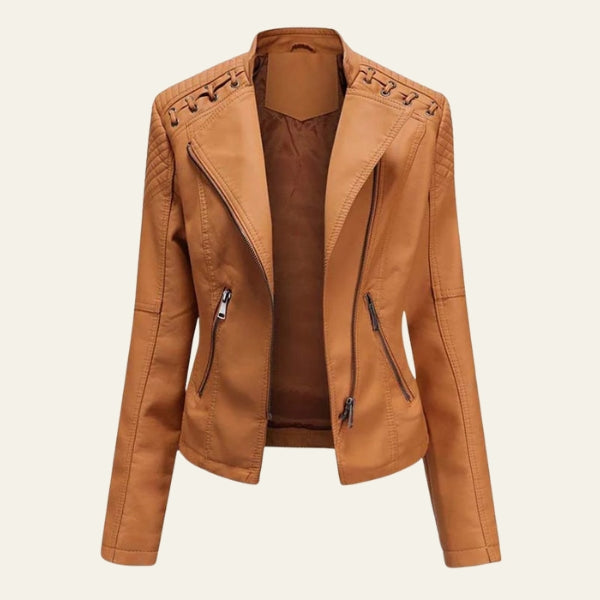 The Amalfi Blush Leather Jacket
