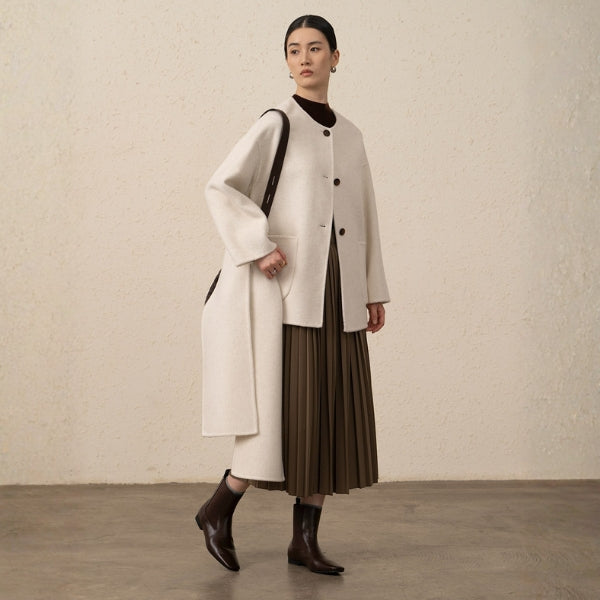 The Verona Asymmetric-Collar Short Coat