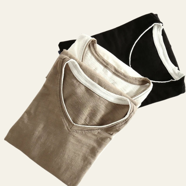 The Riviera Layered V-Neck Long-Sleeve Tee