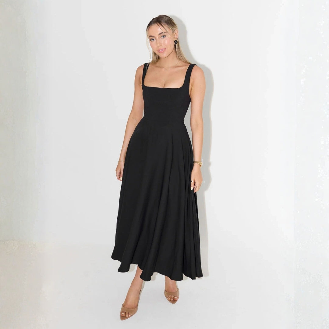 The Amalfi Square-Neck Midi Dress